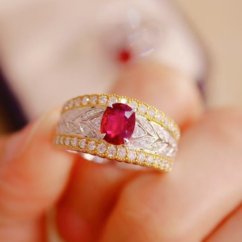14k Gold 1.67 Ctw Natural Ruby & Diamond Ring - 6