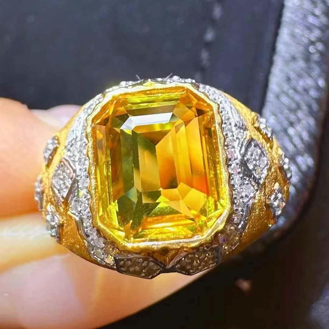 14k Gold 3.86 Ctw Natural Sapphire & Diamond Ring - 2