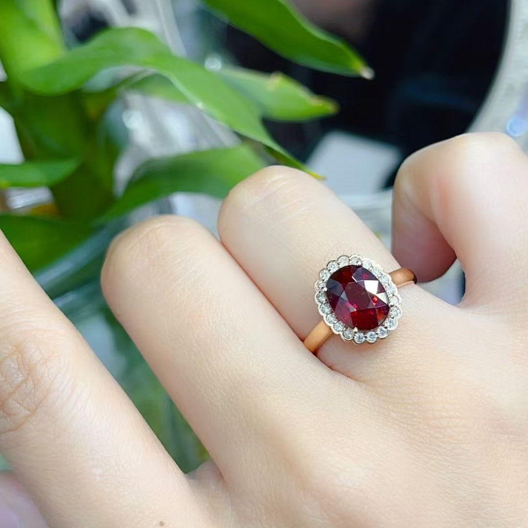 14k Gold 2.25 Ct Natural Tourmaline & Diamond Ring - 5
