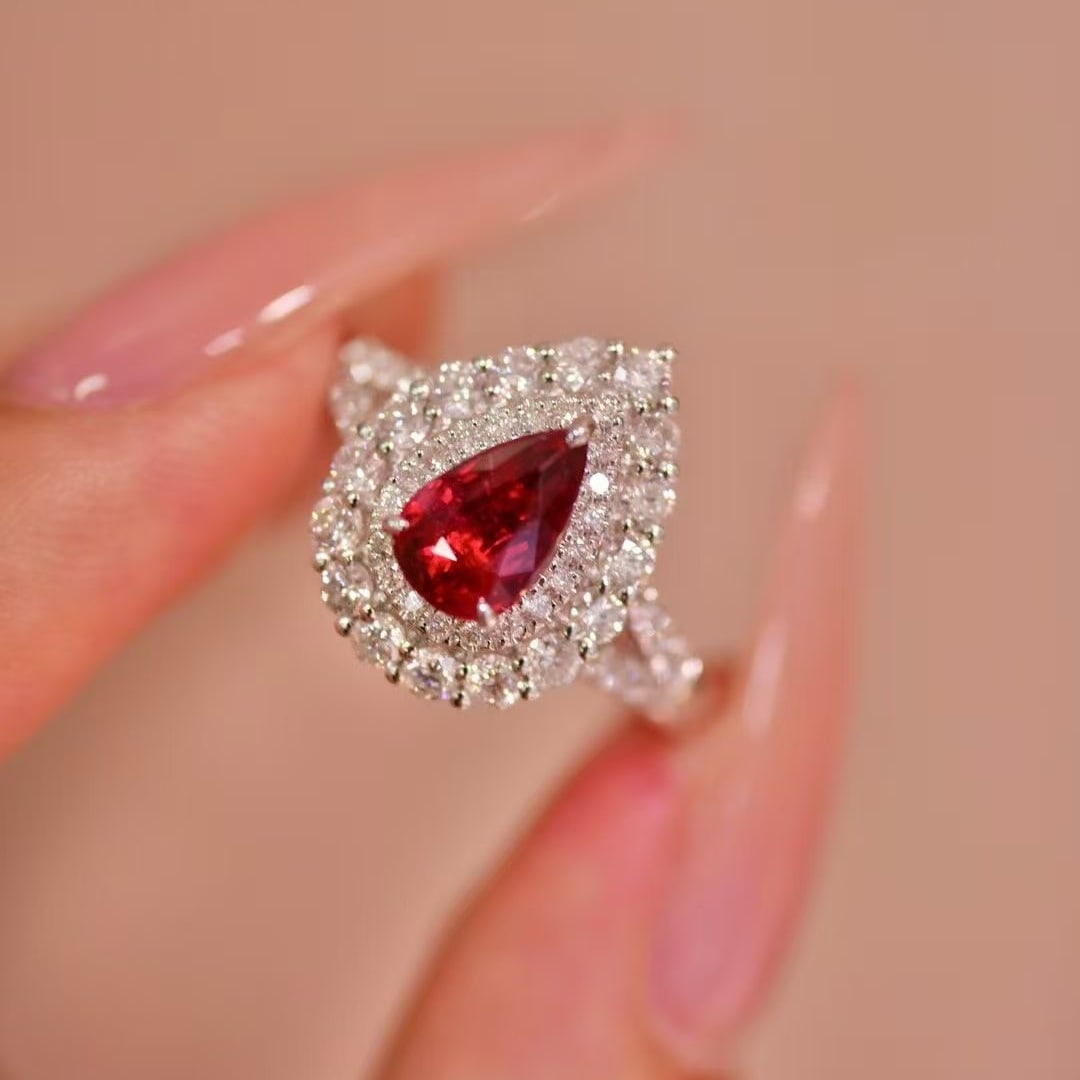 14k Gold 1.58 Ctw Natural Ruby & Diamond Ring - 2