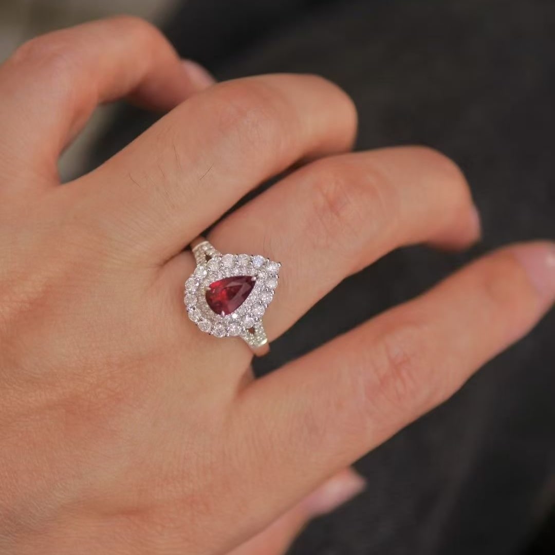 14k Gold 1.58 Ctw Natural Ruby & Diamond Ring - 4