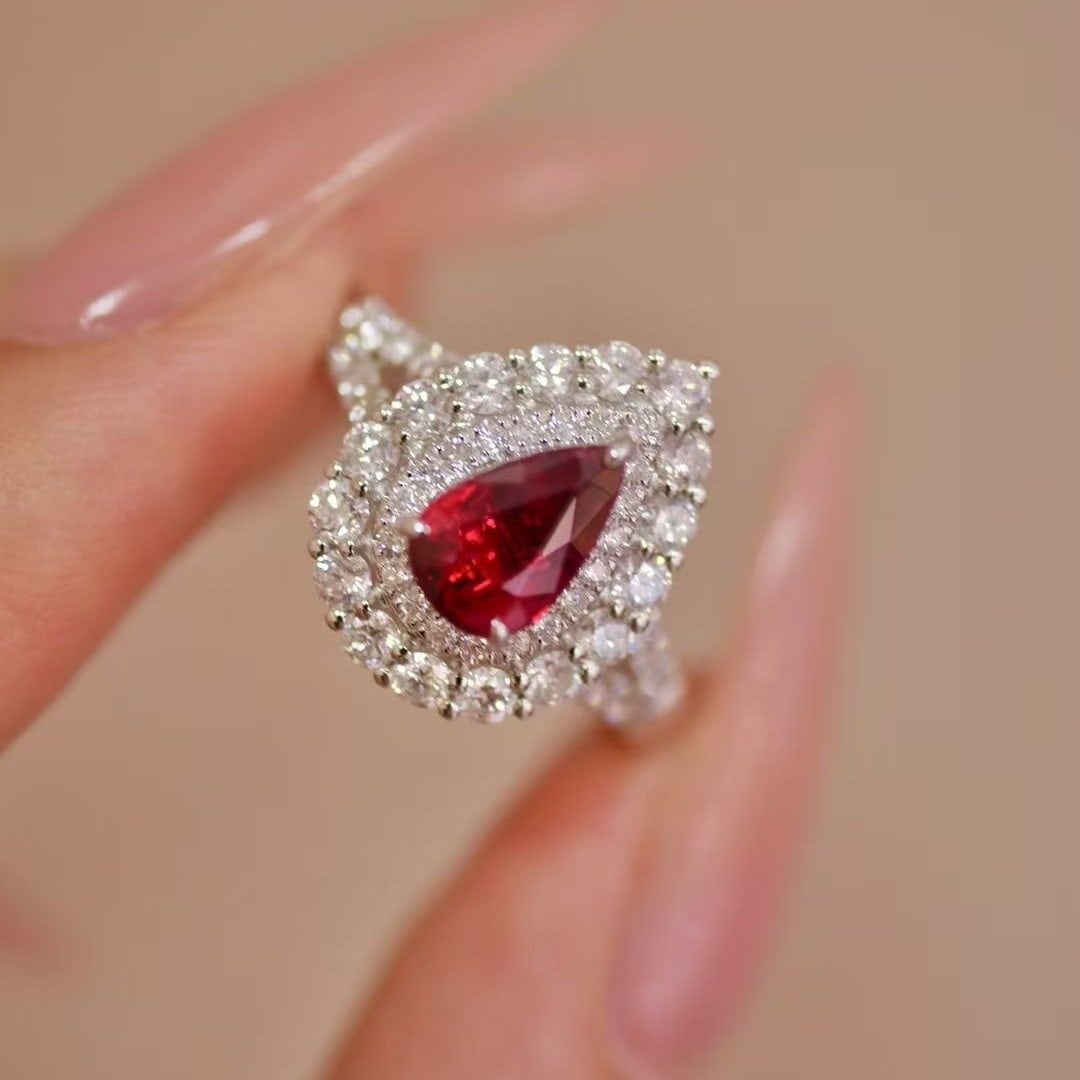 14k Gold 1.58 Ctw Natural Ruby & Diamond Ring - 5