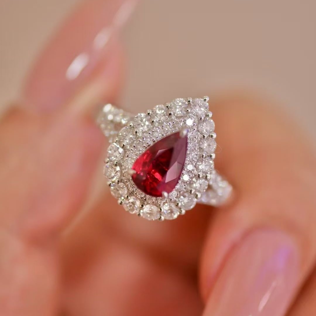 14k Gold 1.58 Ctw Natural Ruby & Diamond Ring - 6
