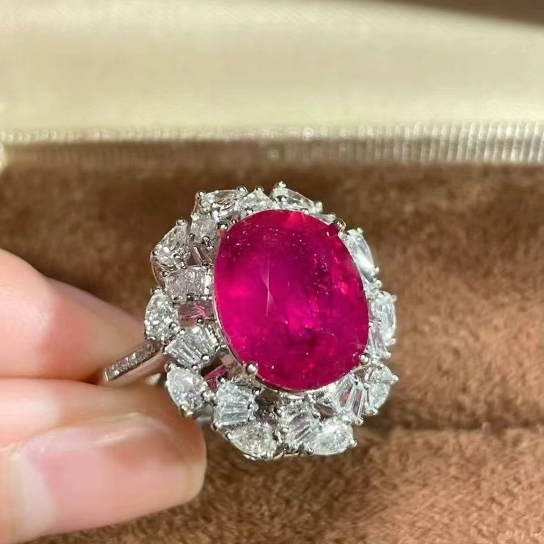 14k Gold 5.1 Ct Natural Tourmaline & Diamond Ring - 3