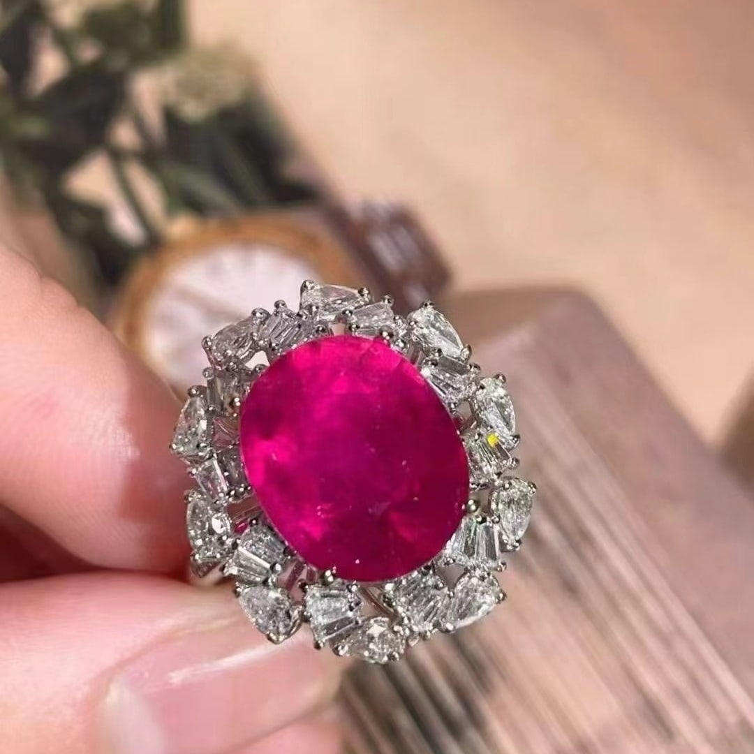 14k Gold 5.1 Ct Natural Tourmaline & Diamond Ring - 5