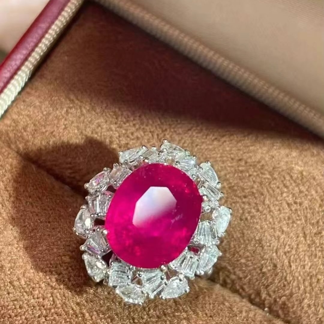 14k Gold 5.1 Ct Natural Tourmaline & Diamond Ring - 6