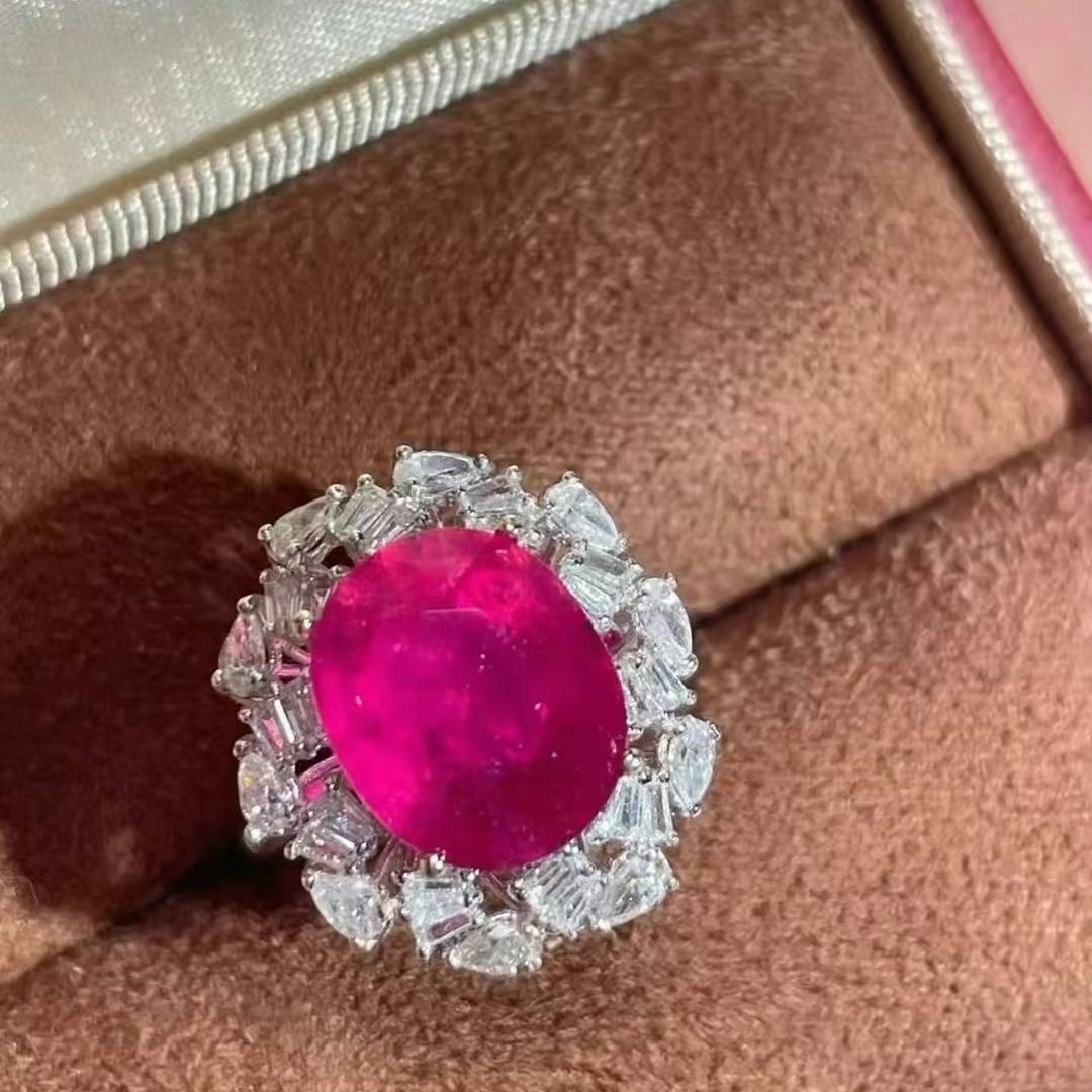 14k Gold 5.1 Ct Natural Tourmaline & Diamond Ring - 7