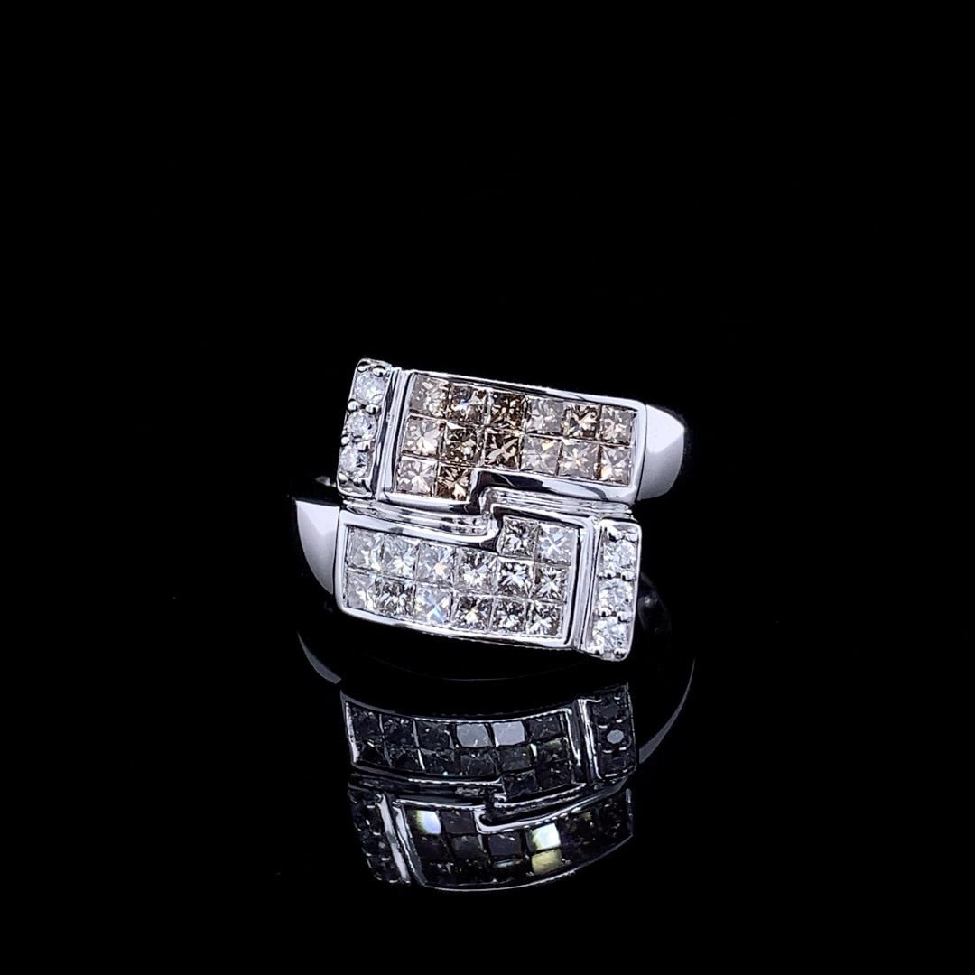 14k Gold 0.9 Ct Natural H Diamond Ring: Ref:230998004 // gold content:14k gold // ring size:7. 25us // // main gemstone:diamond // shape:multiply // carat weight:0. 9ct // clarity grade:vs-si // color:h // treatment:natural // Low