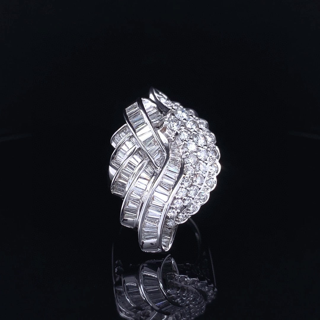14k Gold 3.21 Ct Natural H Diamond Ring (1 of 5)