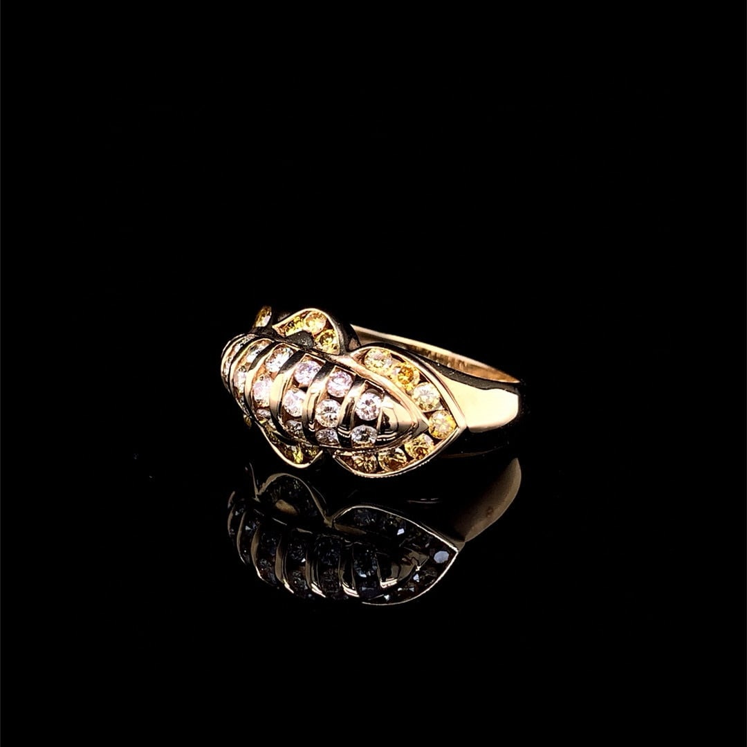 14k Gold 1.04 Ct Natural Color Diamond Ring - 3