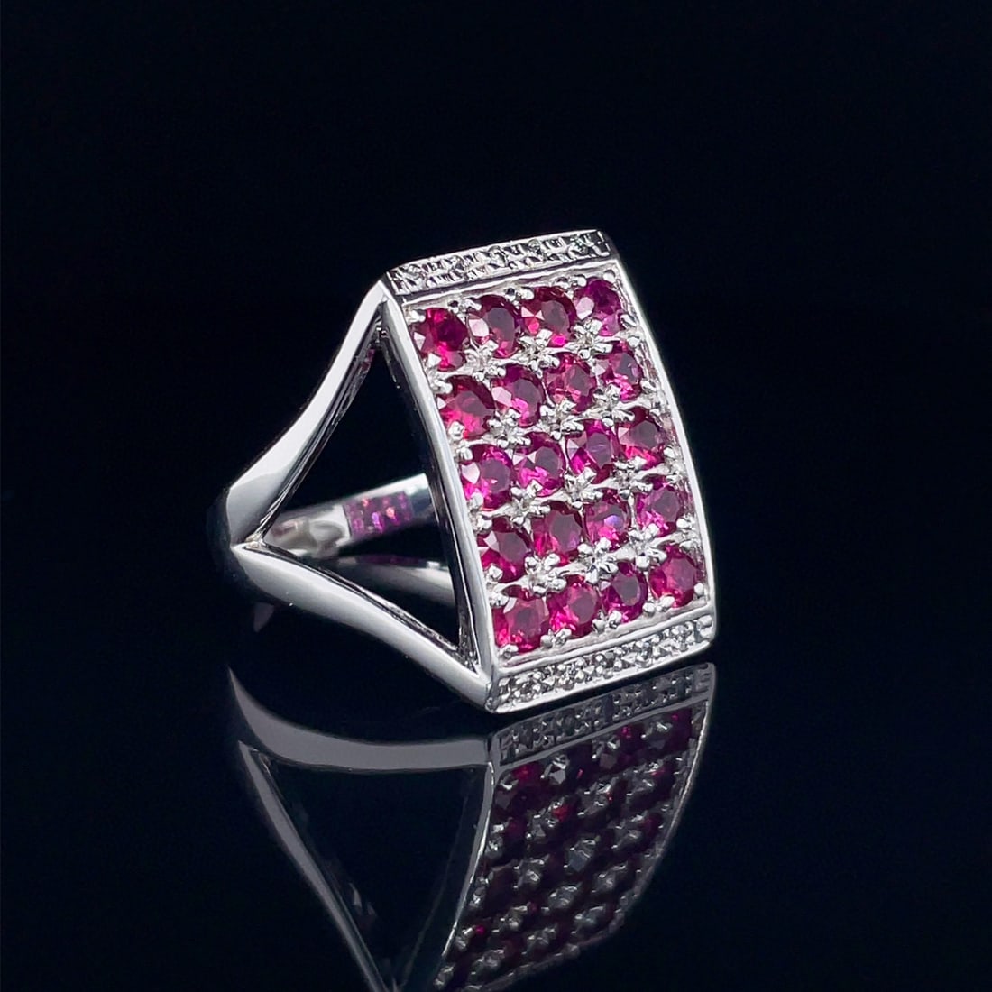 14k Gold 3.39 Ctw Natural Ruby & Diamond Ring - 2