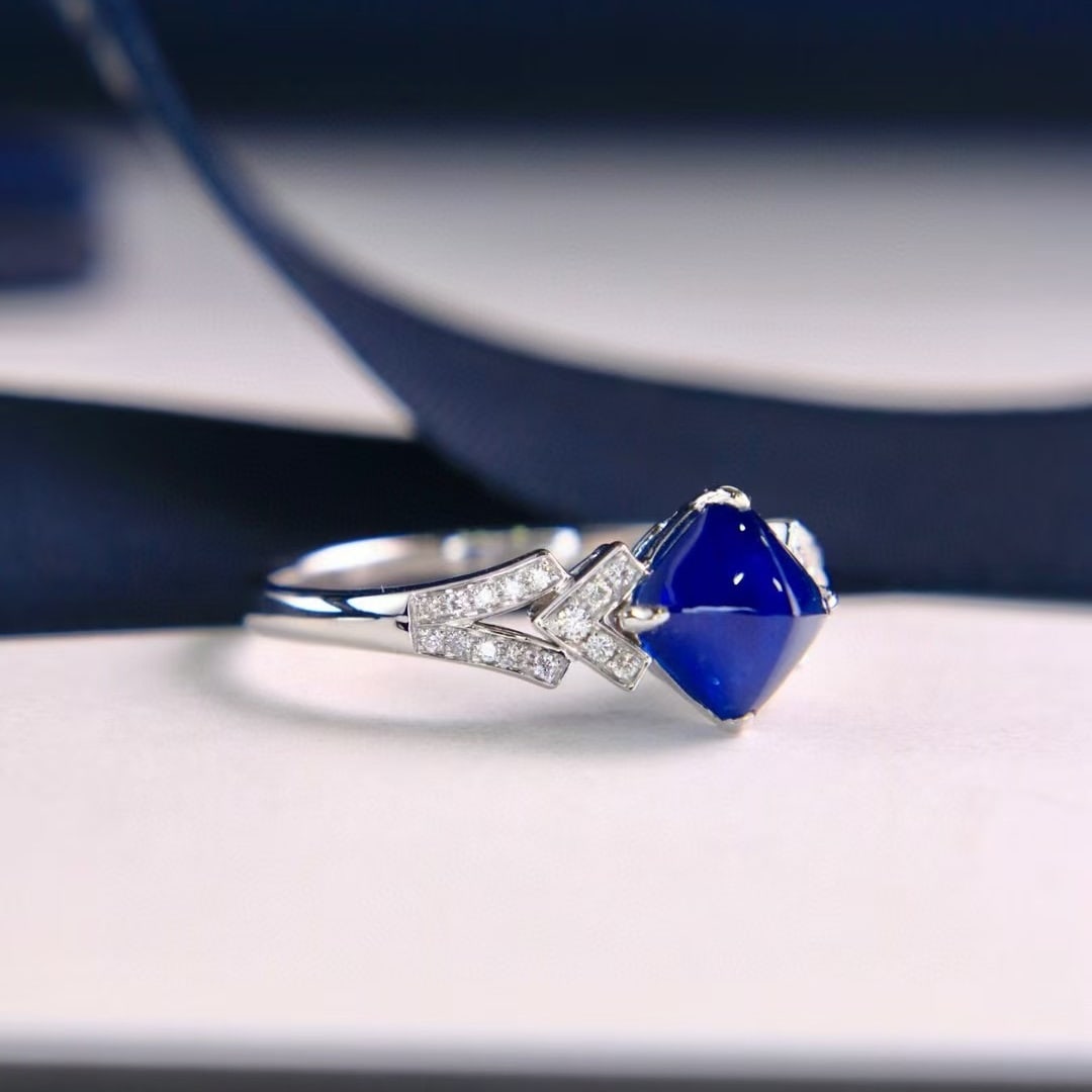 14k Gold 2.25 Ctw Natural Sapphire & Diamond Ring - 2