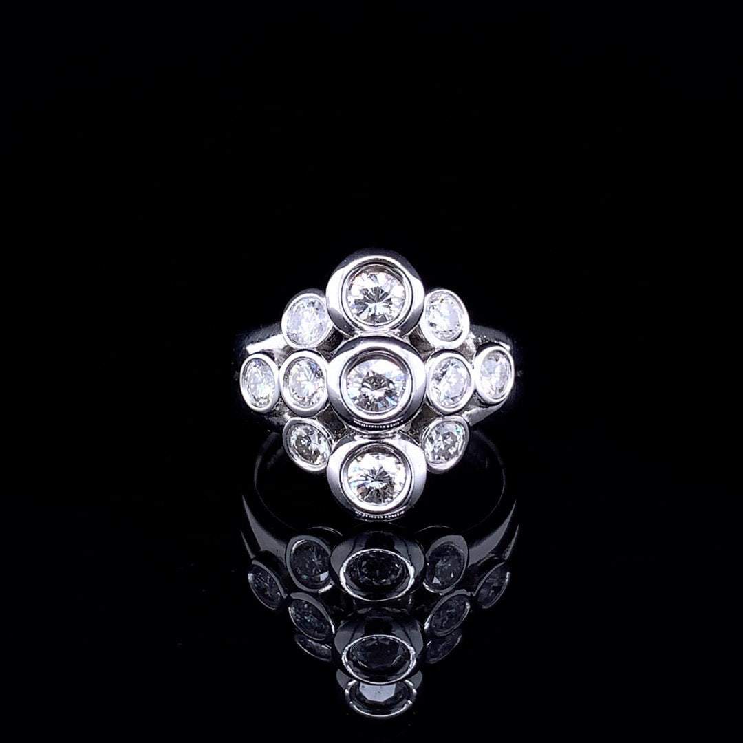 14k Gold 1.33 Ct Natural H Diamond Ring: Ref:230998007 // gold content:14k gold // ring size:7. 25us // // main gemstone:diamond // shape:round // carat weight:1. 33ct // clarity grade:vs-si // color:h // treatment:natural // cut grade:g // 