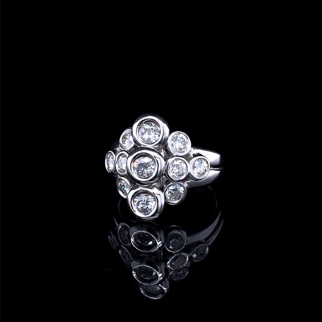 14k Gold 1.33 Ct Natural H Diamond Ring - 2