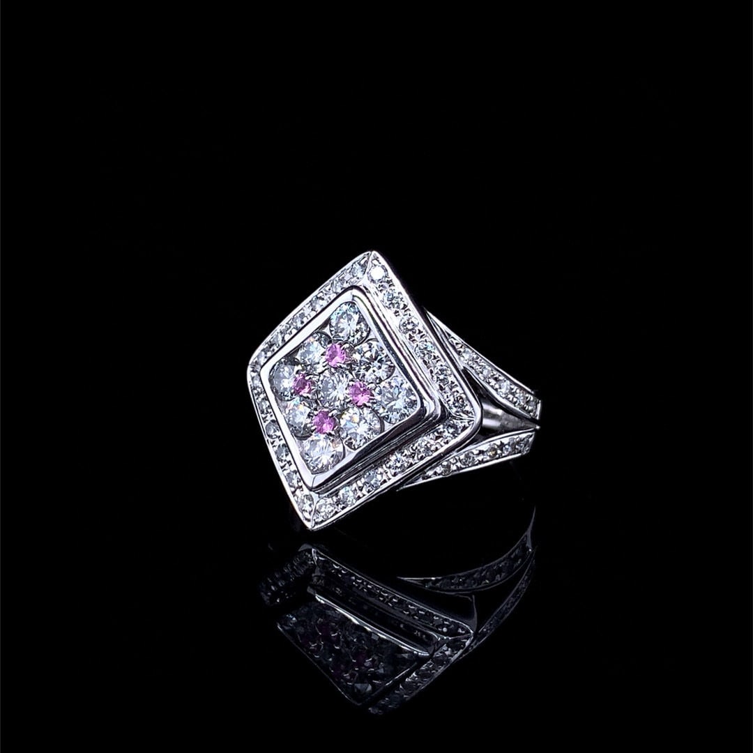 14k Gold 1.40 Ctw Natural Sapphire & Diamond Ring - 4