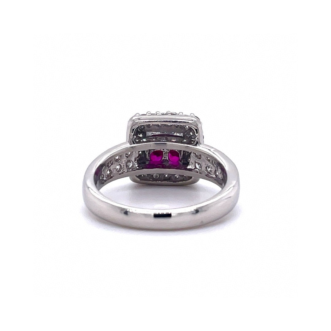 14k Gold 1.25 Ctw Natural Ruby & Diamond Ring - 4