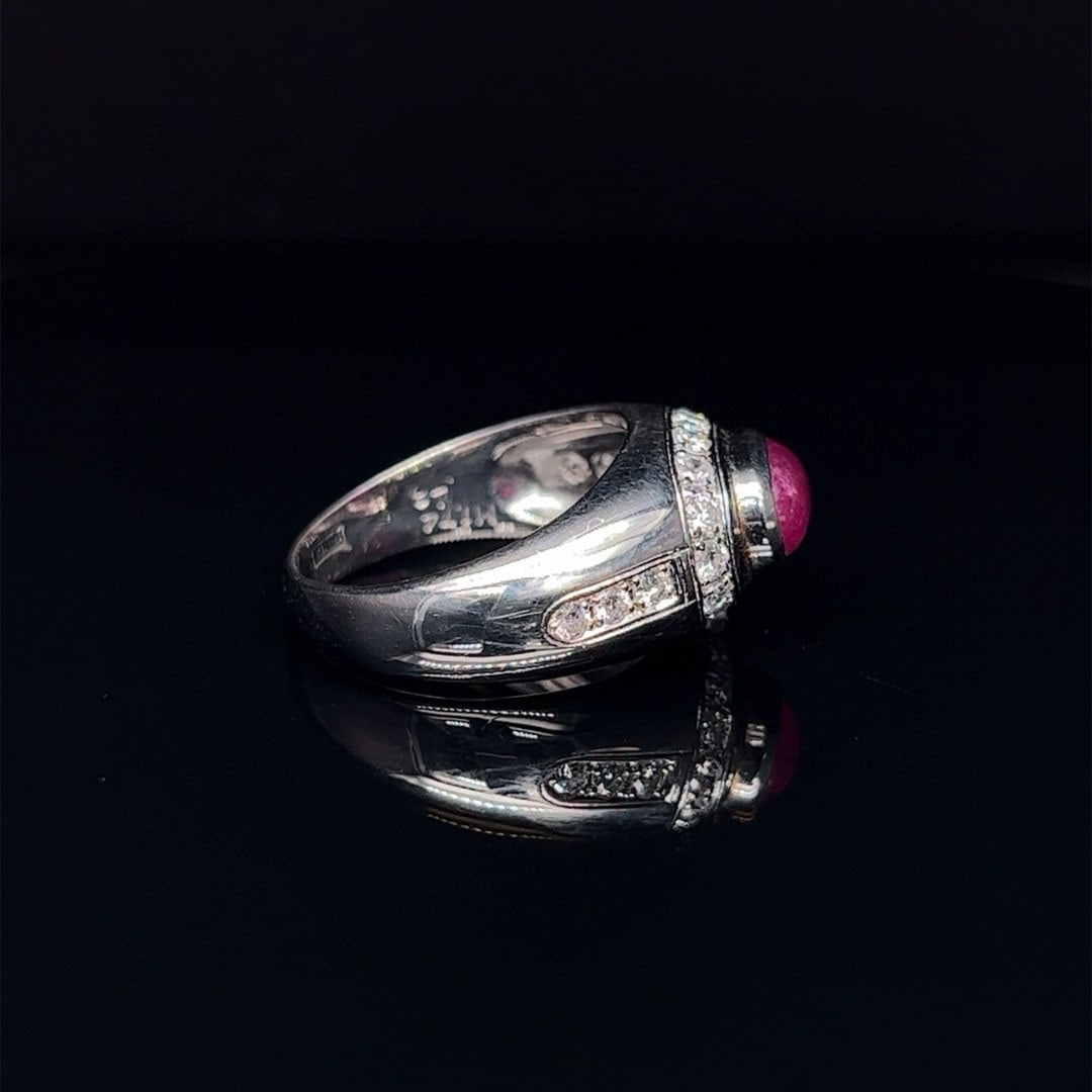 14k Gold 2.22 Ctw Natural Ruby & Diamond Ring - 3