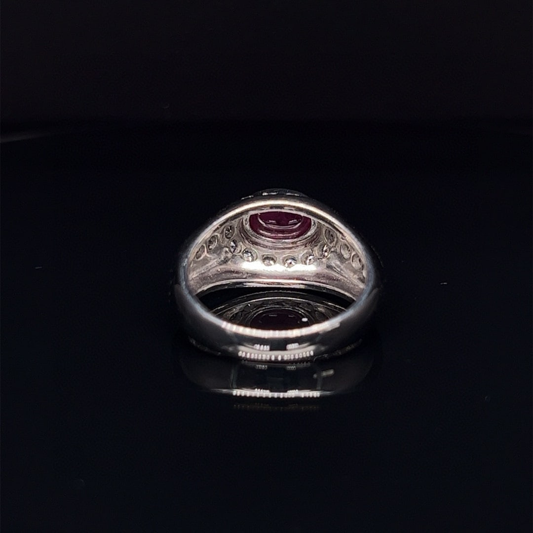 14k Gold 2.22 Ctw Natural Ruby & Diamond Ring - 4