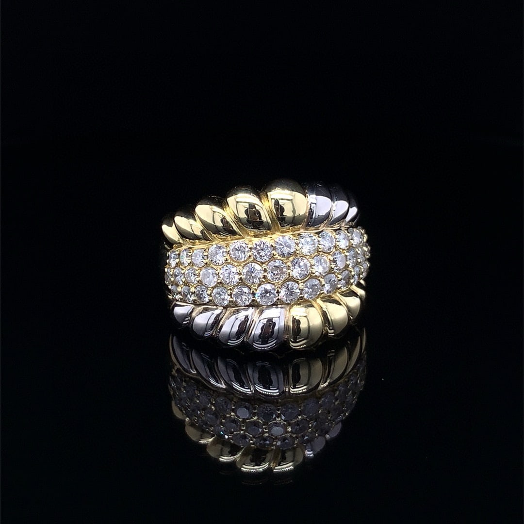 14k Gold 1.40 Ct Natural H Diamond Ring - 4