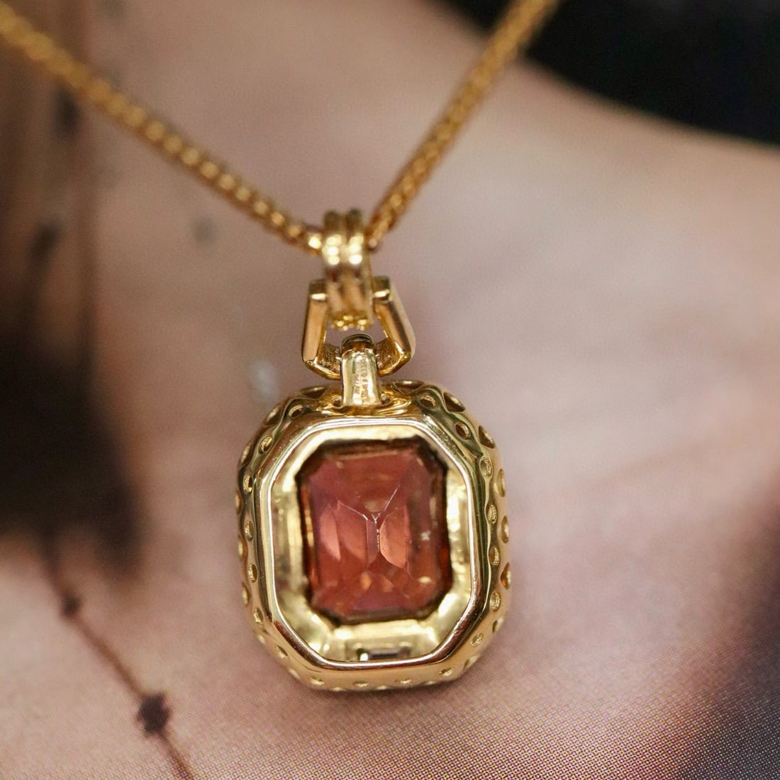 14k Gold 1.84 Ctw Natural Tourmaline & Diamond Pendant( Without Chain ) - 3