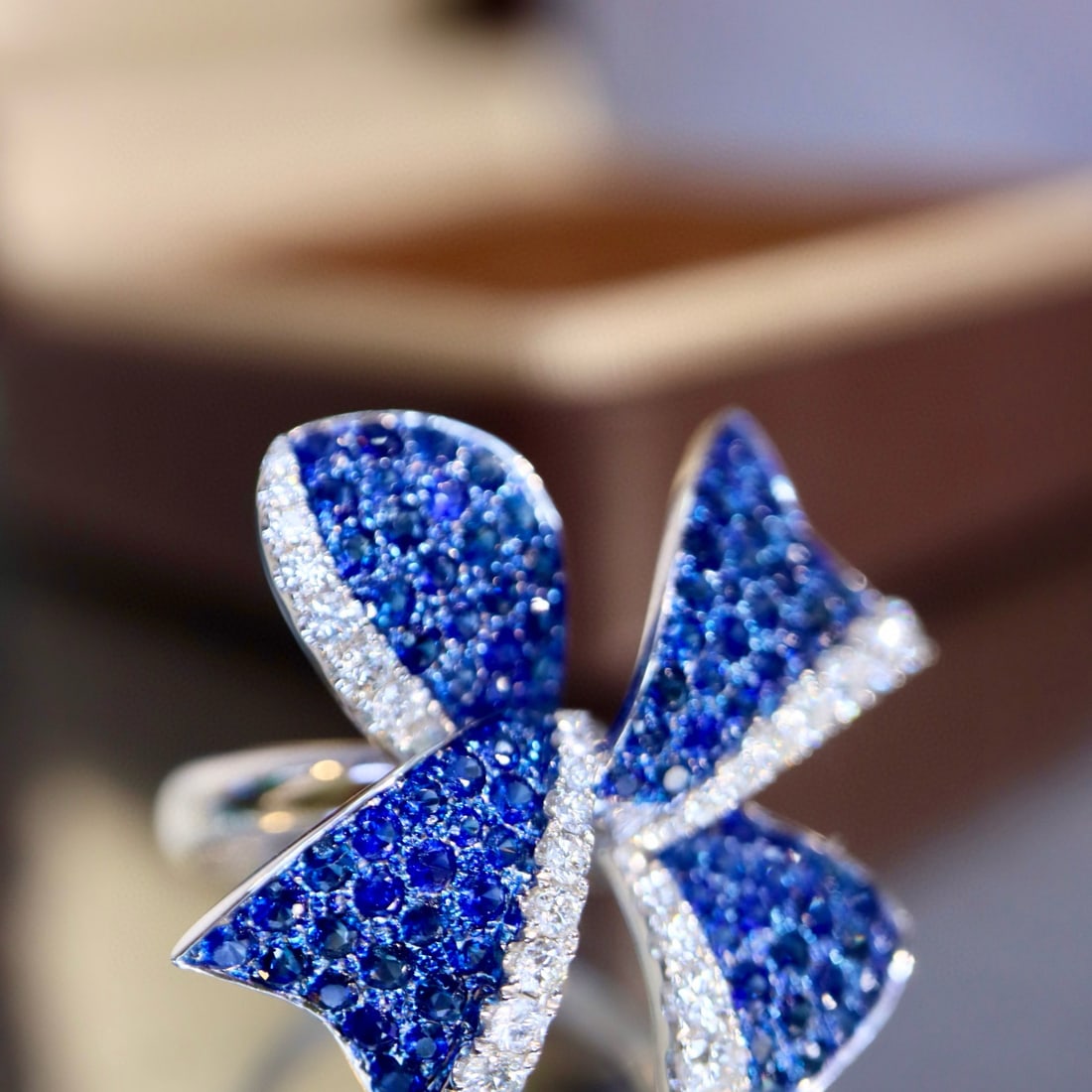 14k Gold 2.65 Ctw Natural Sapphire & Diamond Ring - 2