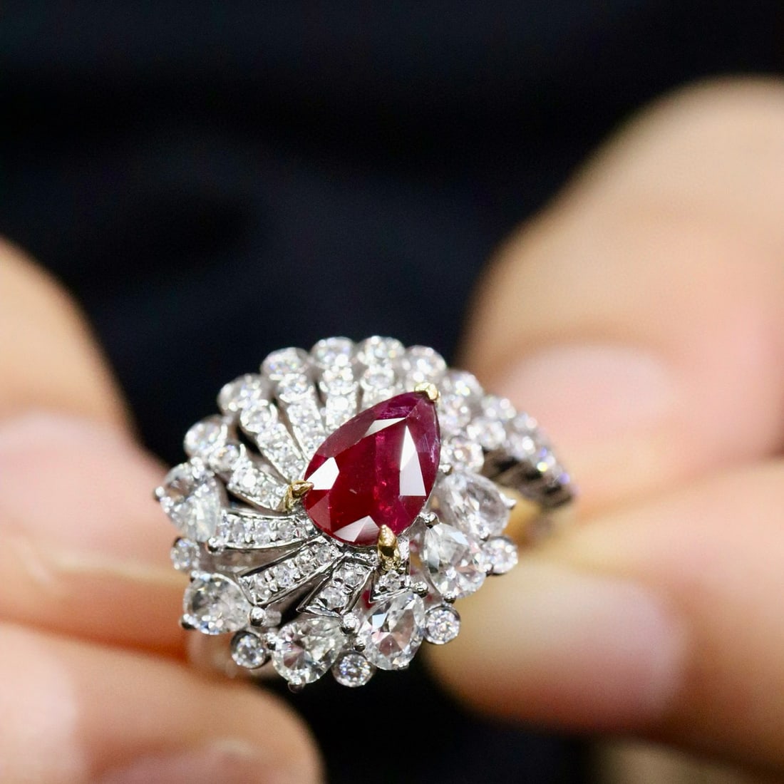14k Gold 1.38 Ctw Natural Ruby & Diamond Ring - 5