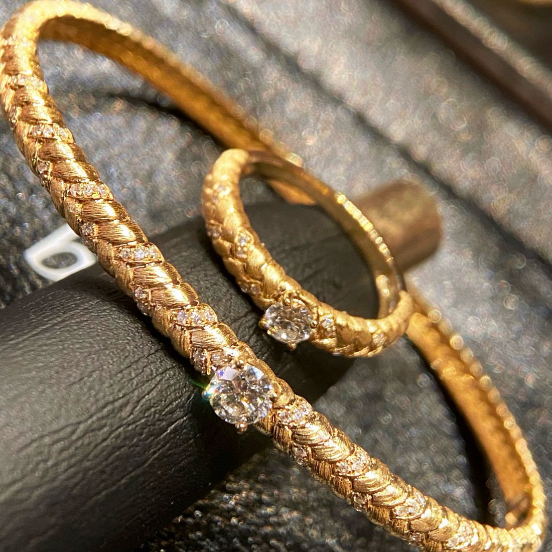 14k Gold 0.5 Ctw Natural H Diamond Jewelry Set - 2