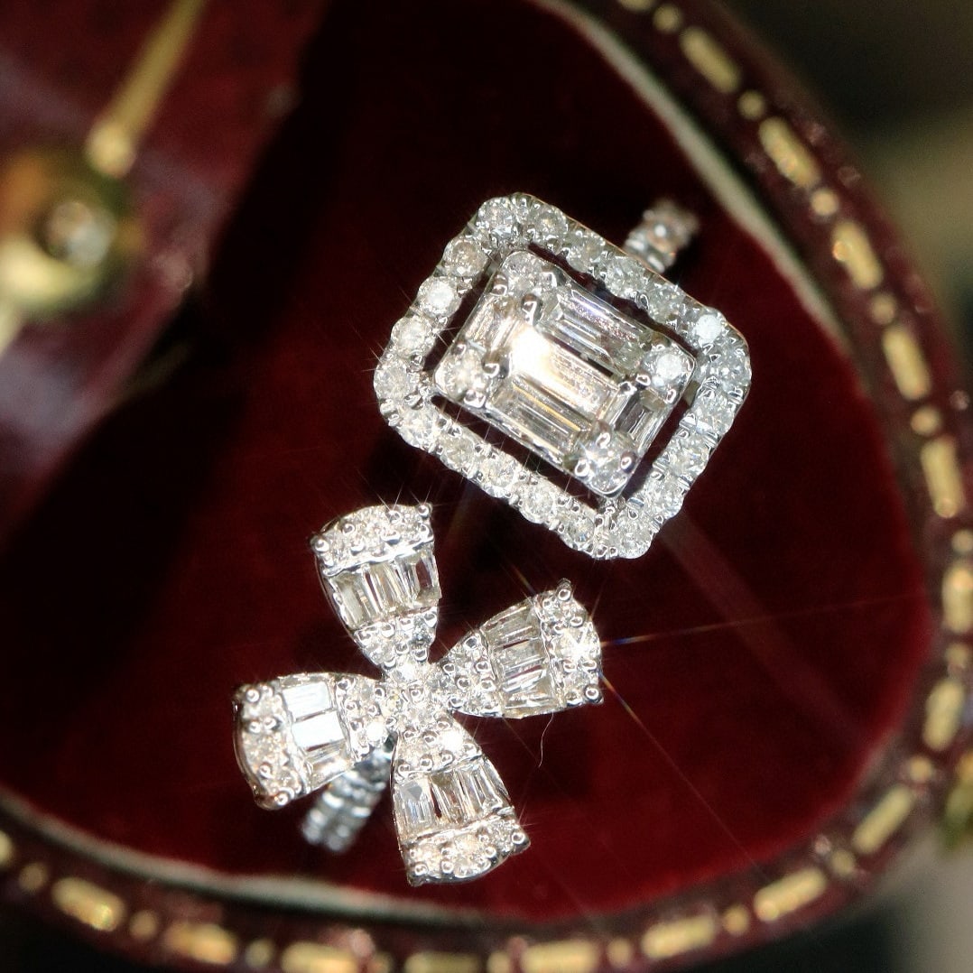 14k Gold 0.56 Ct Natural H Diamond Ring - 3