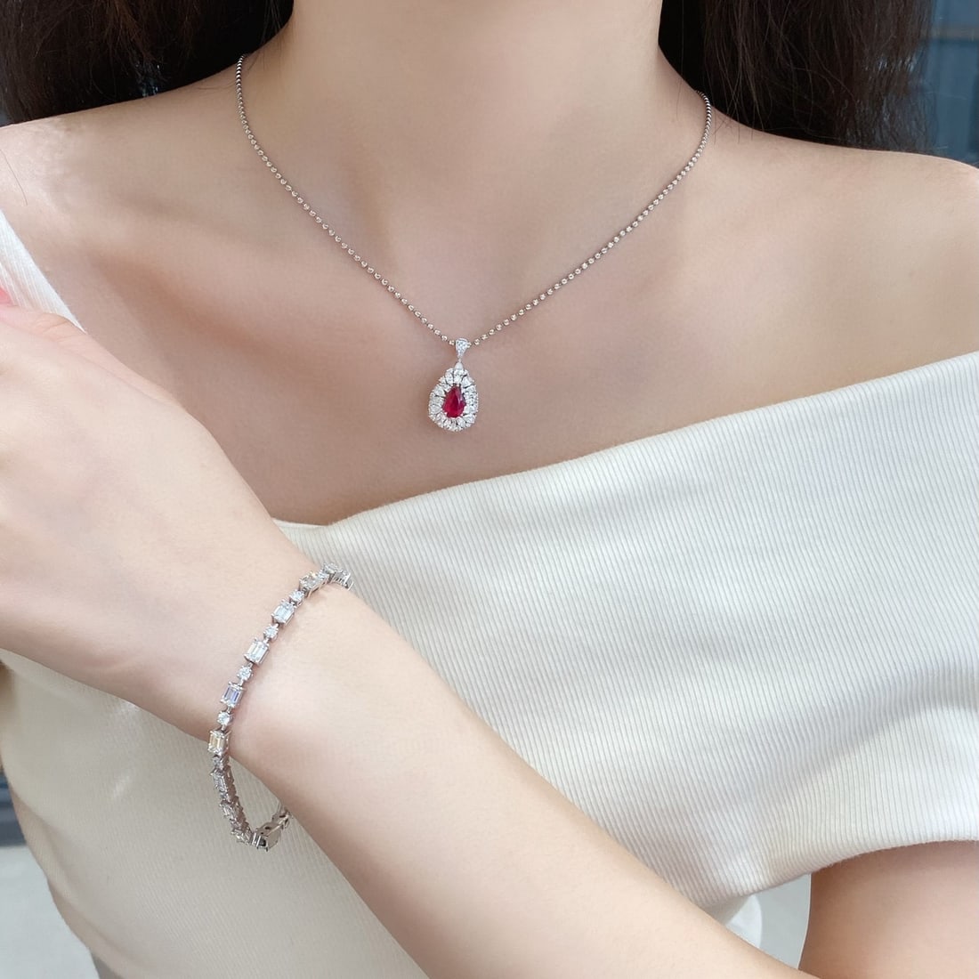 14k Gold 2.28 Ctw Natural Ruby & Diamond Ring/pendant( Without Chain ) - 3