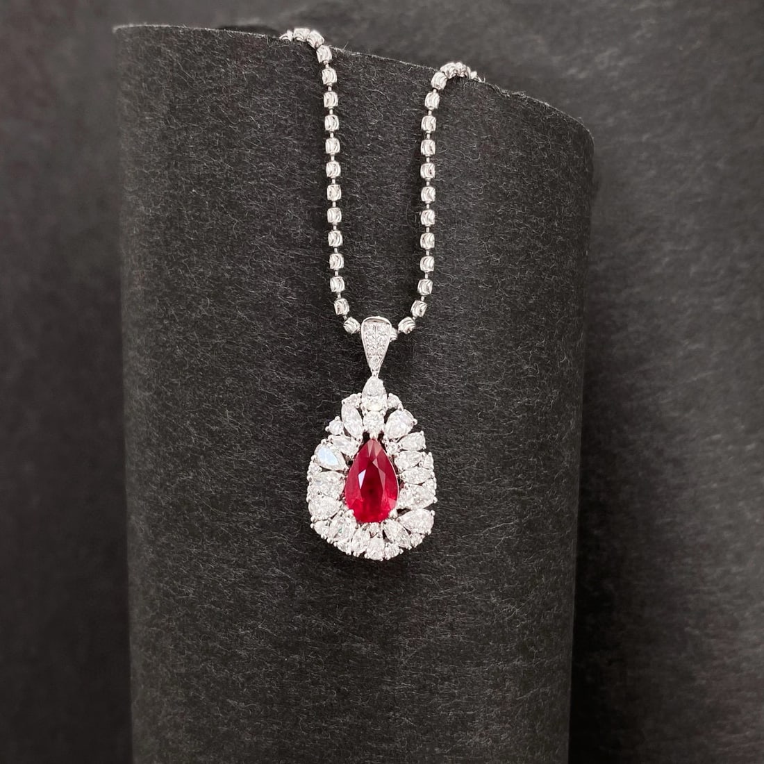 14k Gold 2.28 Ctw Natural Ruby & Diamond Ring/pendant( Without Chain ) - 4