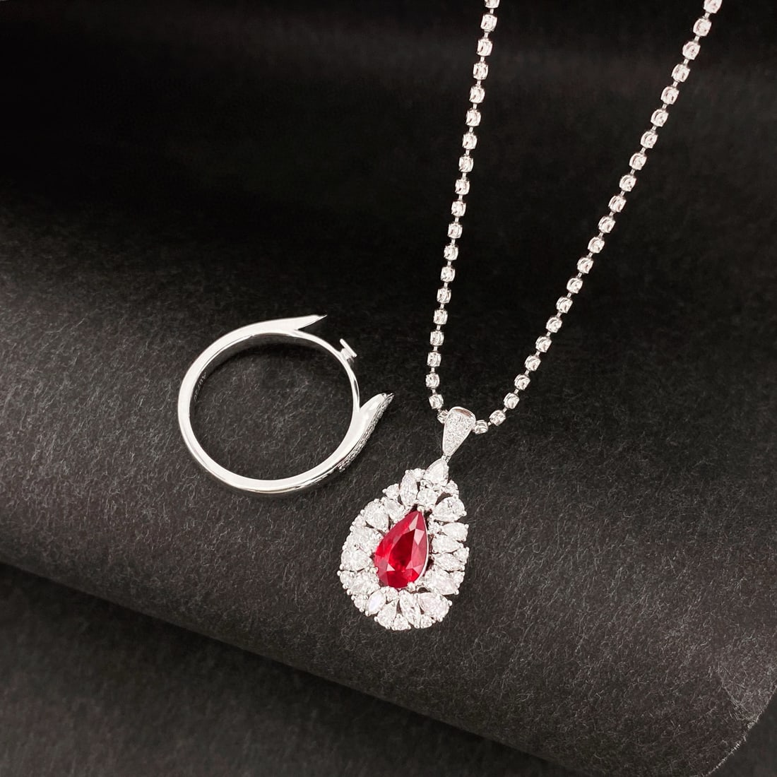 14k Gold 2.28 Ctw Natural Ruby & Diamond Ring/pendant( Without Chain ) - 5