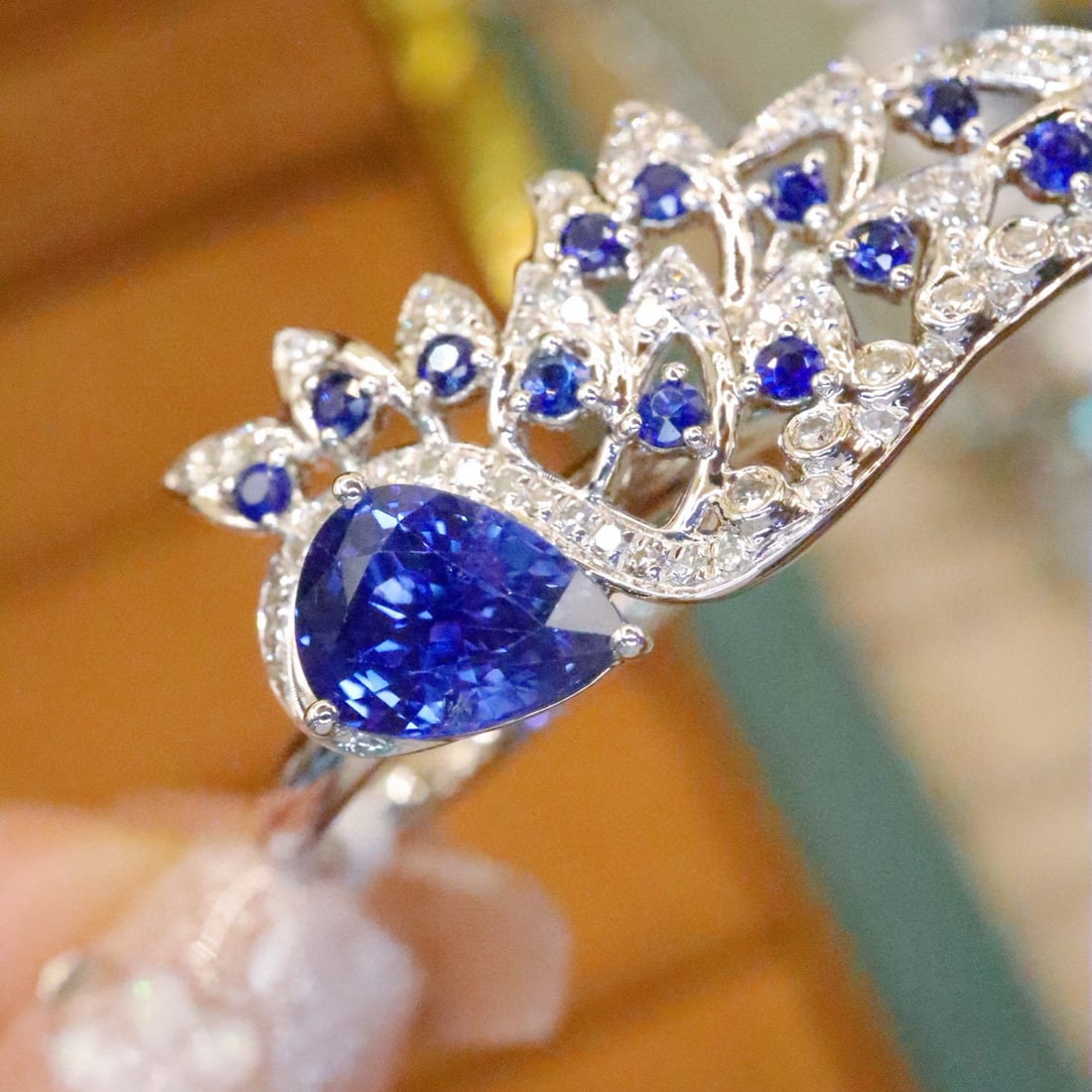 14k Gold 1.80 Ctw Natural Sapphire & Sapphire Ring - 3