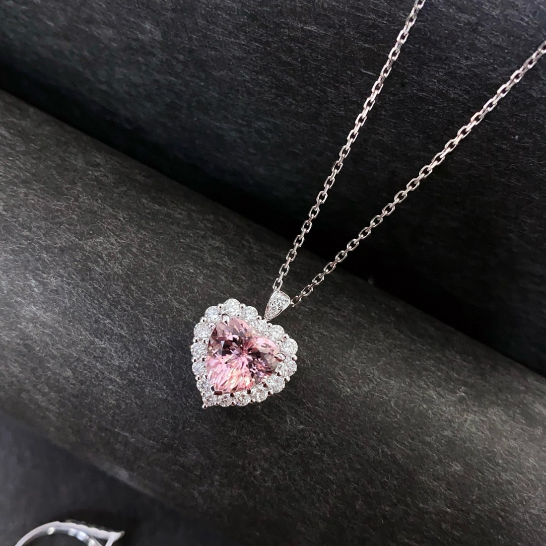 14k Gold 3.34 Ctw Natural Morganite & Diamond Ring/pendant( Without Chain ) - 5