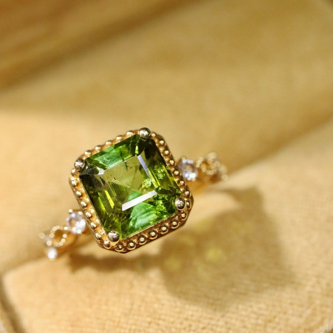 14k Gold 3.86 Ctw Natural Tourmaline & Sapphire Ring - 3