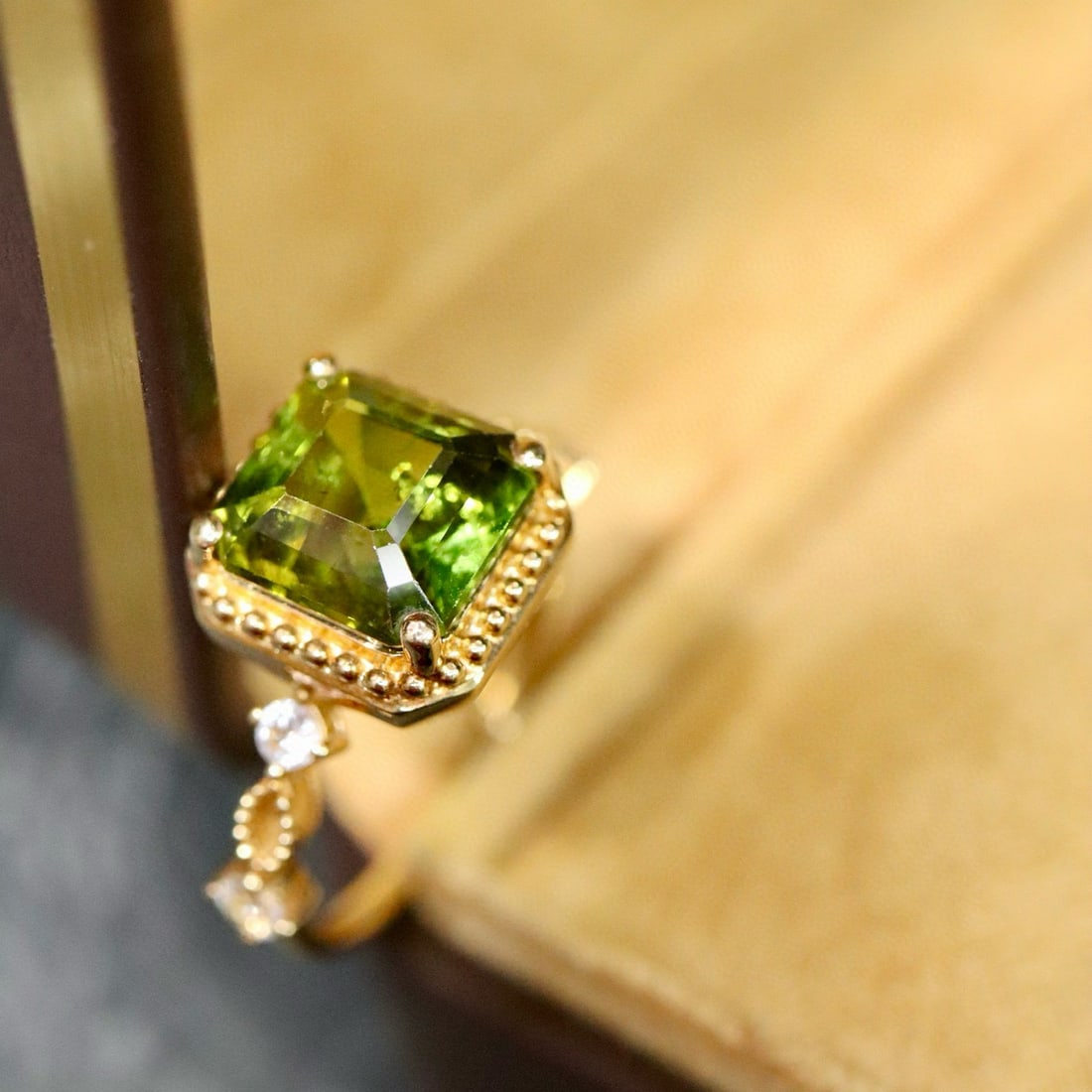 14k Gold 3.86 Ctw Natural Tourmaline & Sapphire Ring - 4