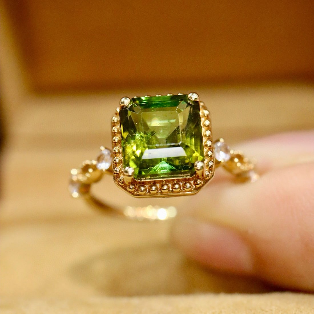 14k Gold 3.86 Ctw Natural Tourmaline & Sapphire Ring - 5