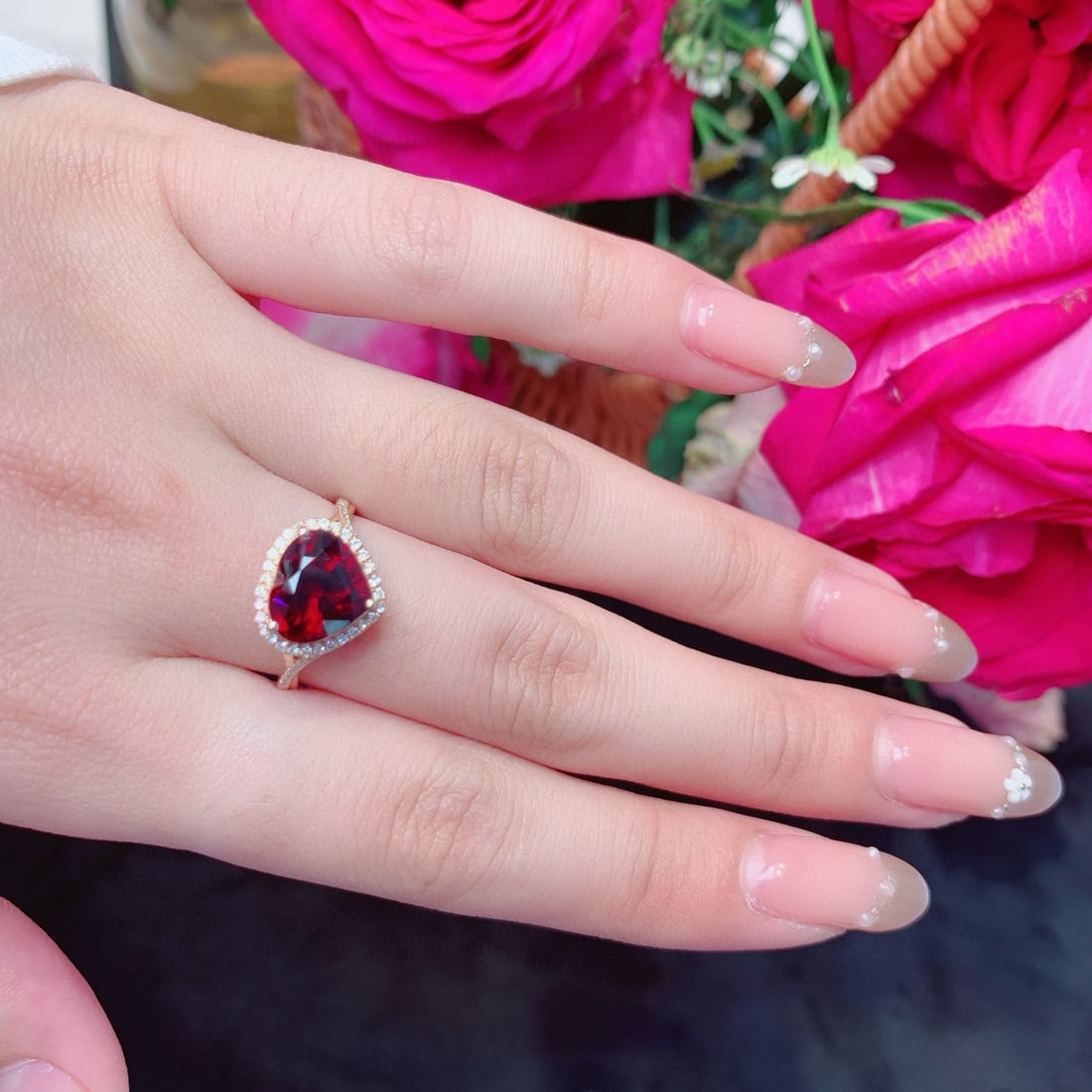 14k Gold 3.12 Ct Natural Tourmaline & Diamond Ring - 2