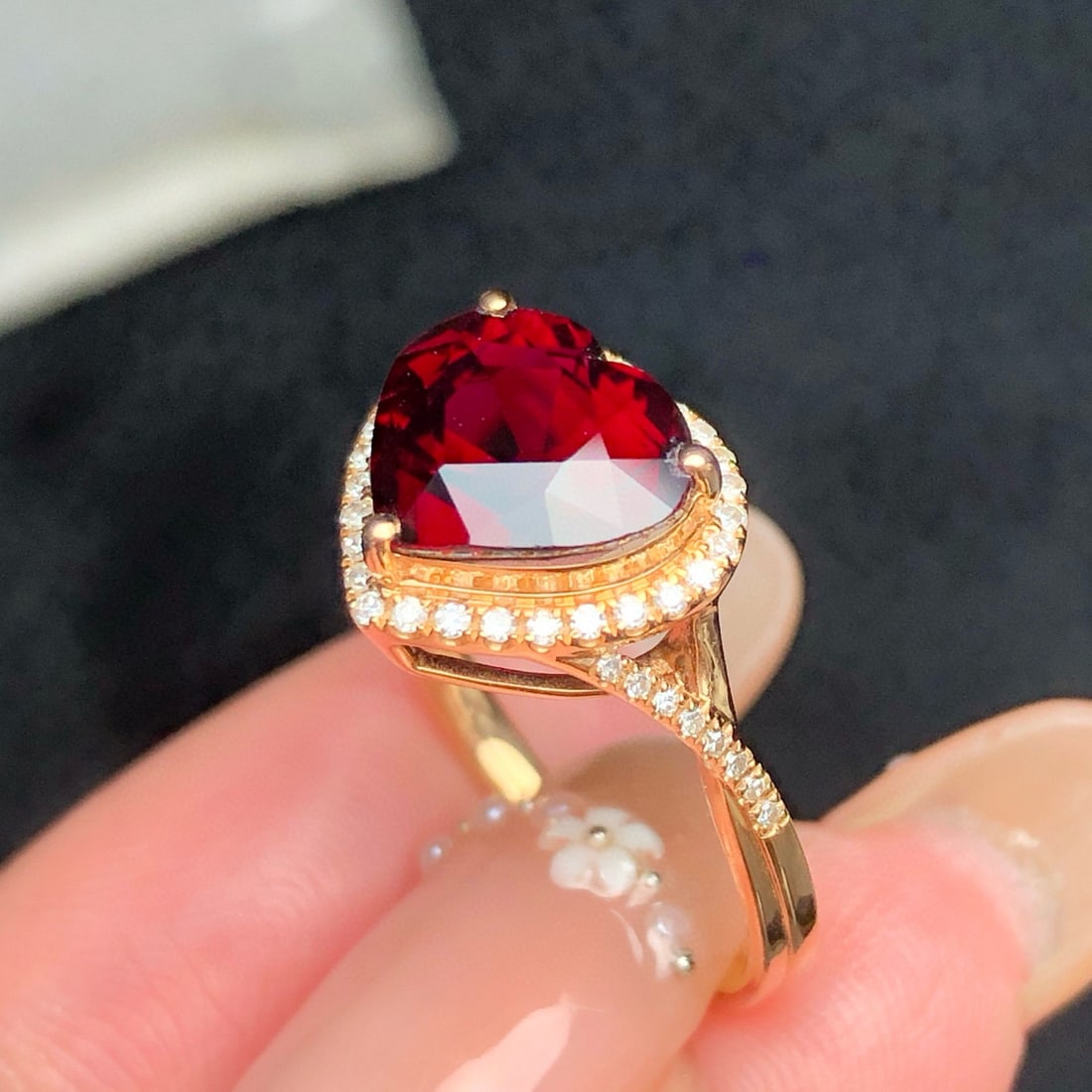 14k Gold 3.12 Ct Natural Tourmaline & Diamond Ring - 4