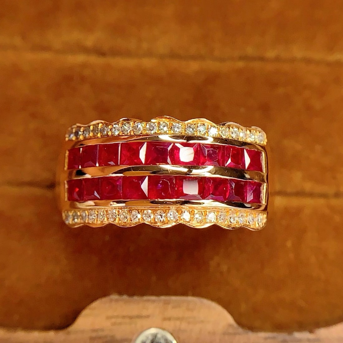 14k Gold 2.2 Ct Natural Ruby & Diamond Ring - 5