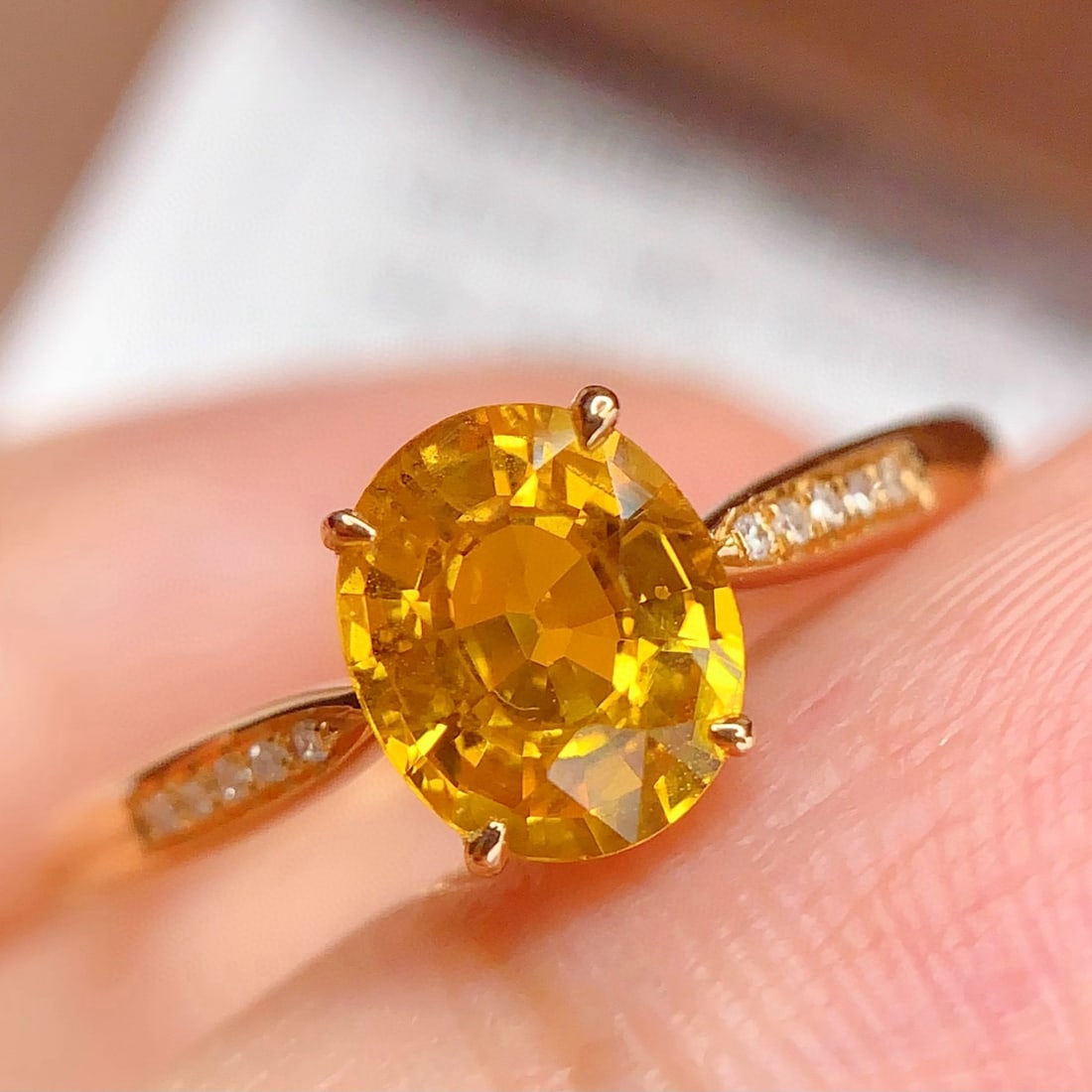 14k Gold 1.5 Ct Natural Sapphire & Diamond Ring - 2