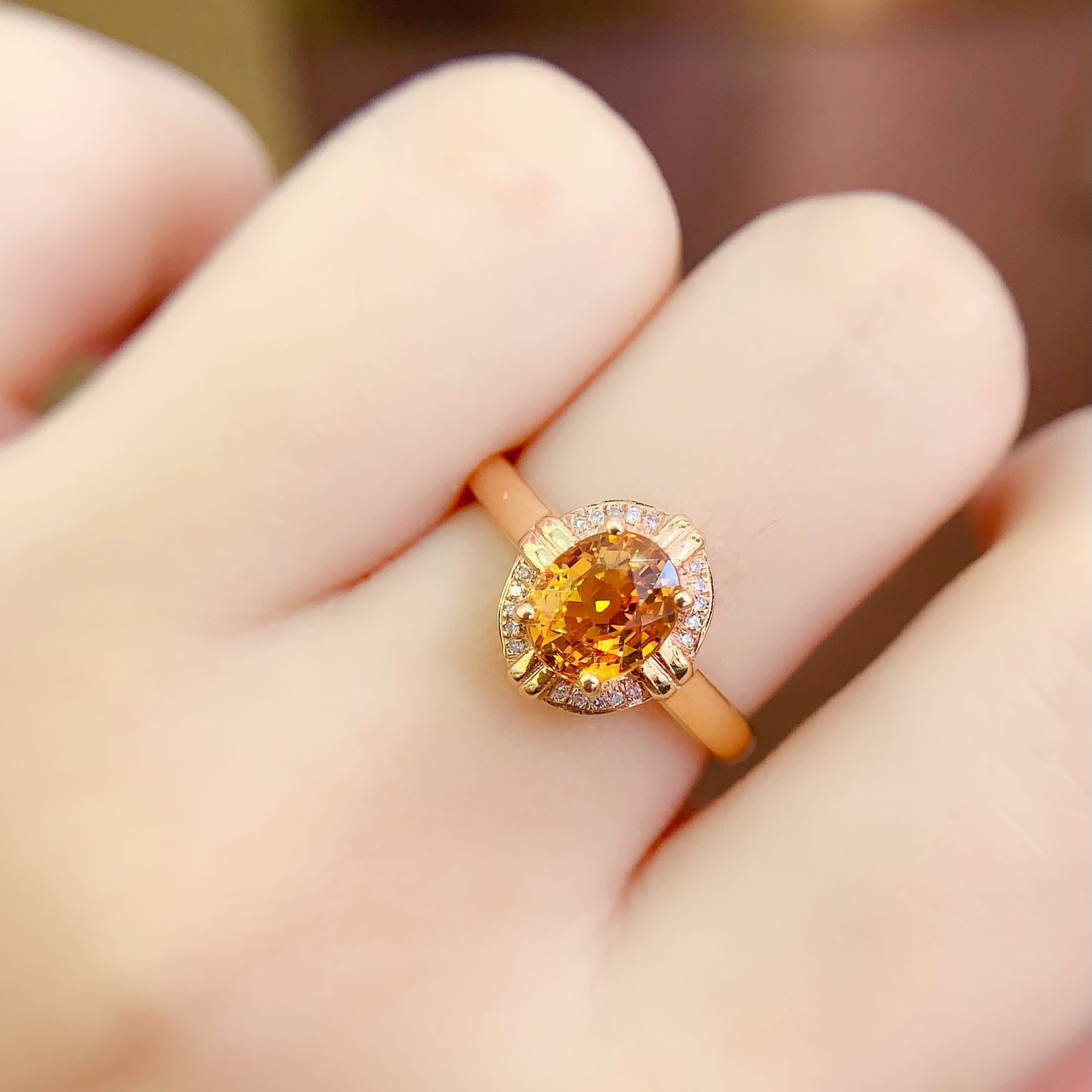 14k Gold 1.8 Ct Natural Sapphire & Diamond Ring - 6