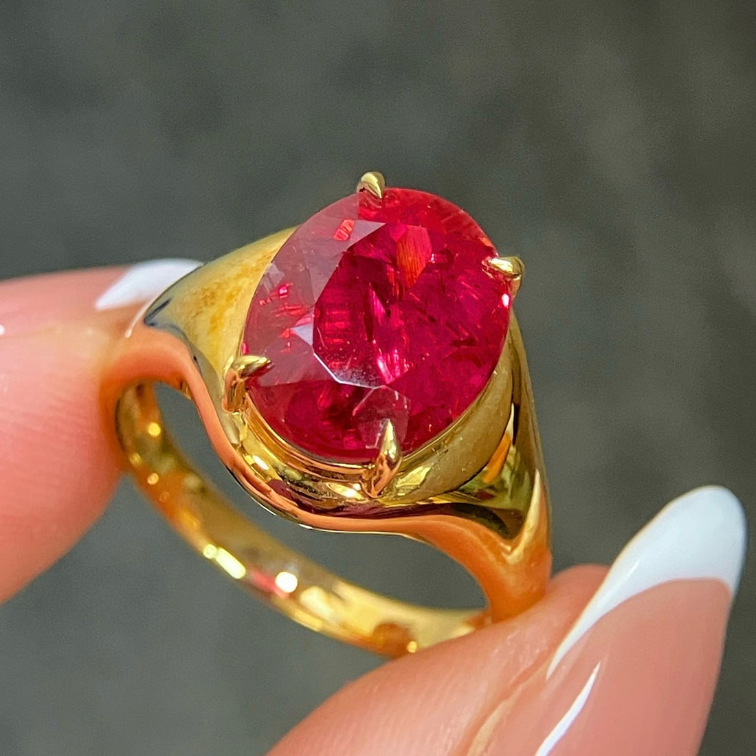 14k Gold 4.60 Ct Natural Tourmaline Ring - 3