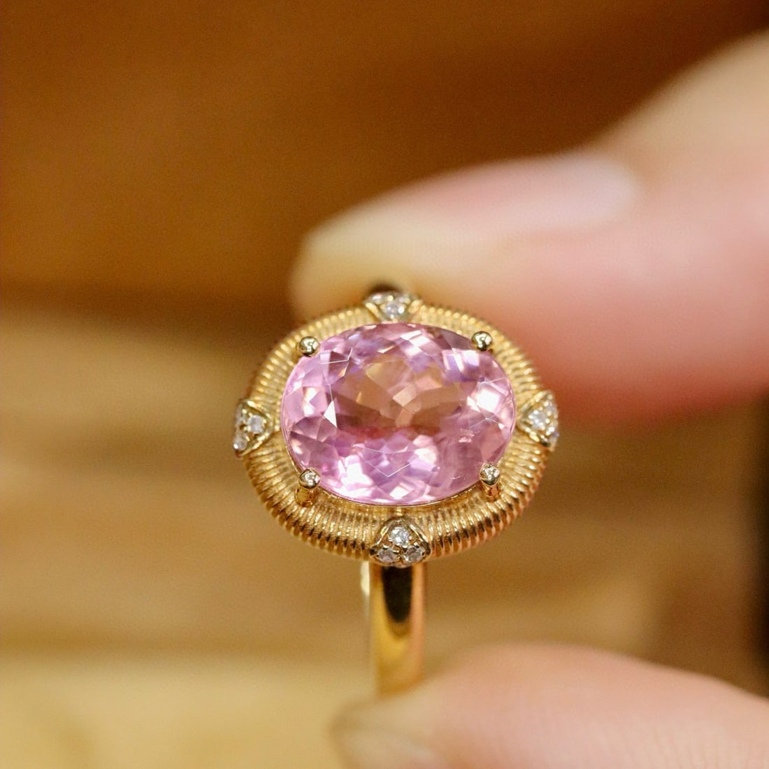 14k Gold 2.46 Ctw Natural Tourmaline & Diamond Ring - 4