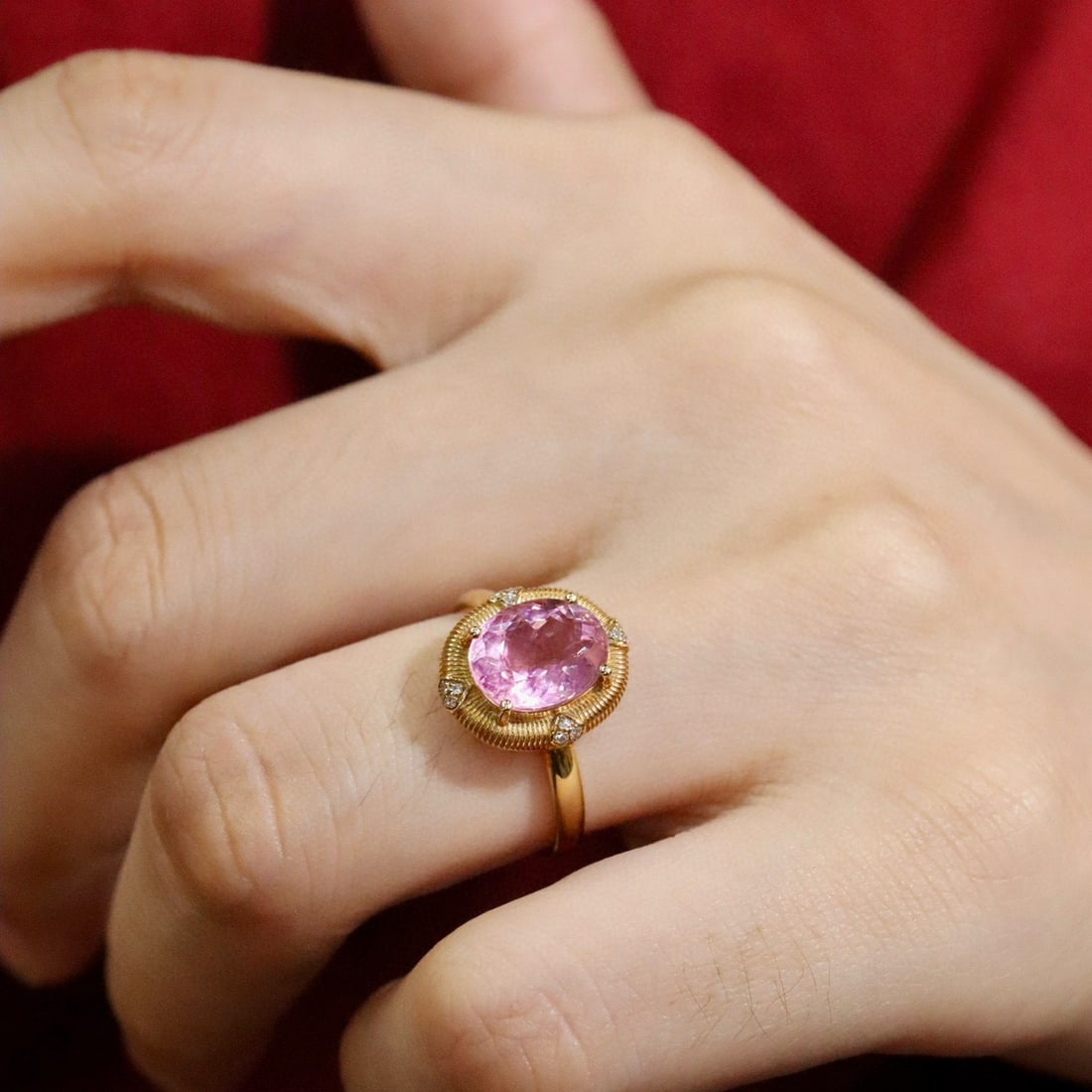 14k Gold 2.46 Ctw Natural Tourmaline & Diamond Ring - 6