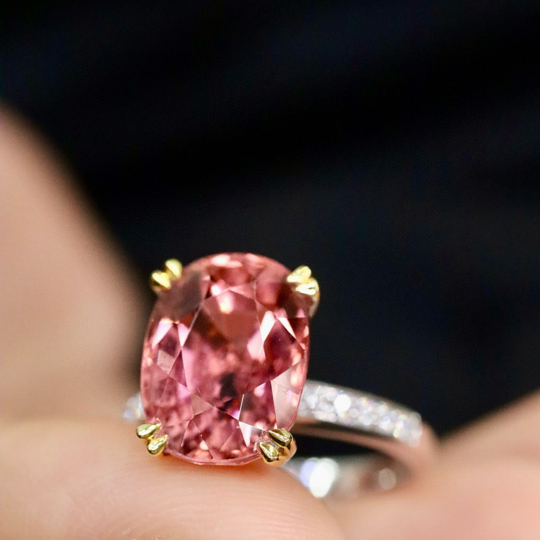 14k Gold 8.37 Ctw Natural Tourmaline & Diamond Ring - 6