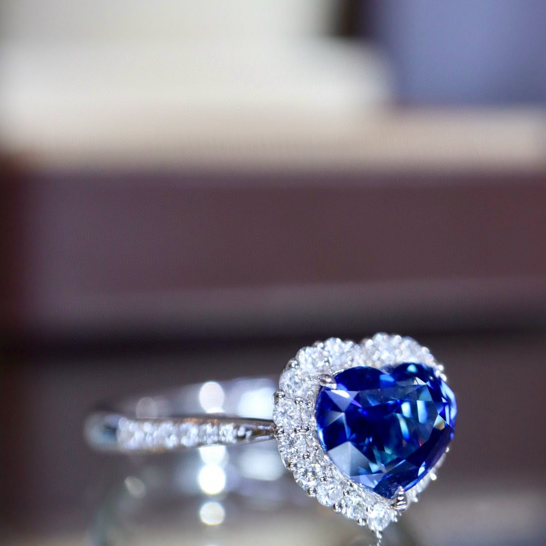 14k Gold 1.80 Ctw Natural Sapphire & Diamond Ring - 2