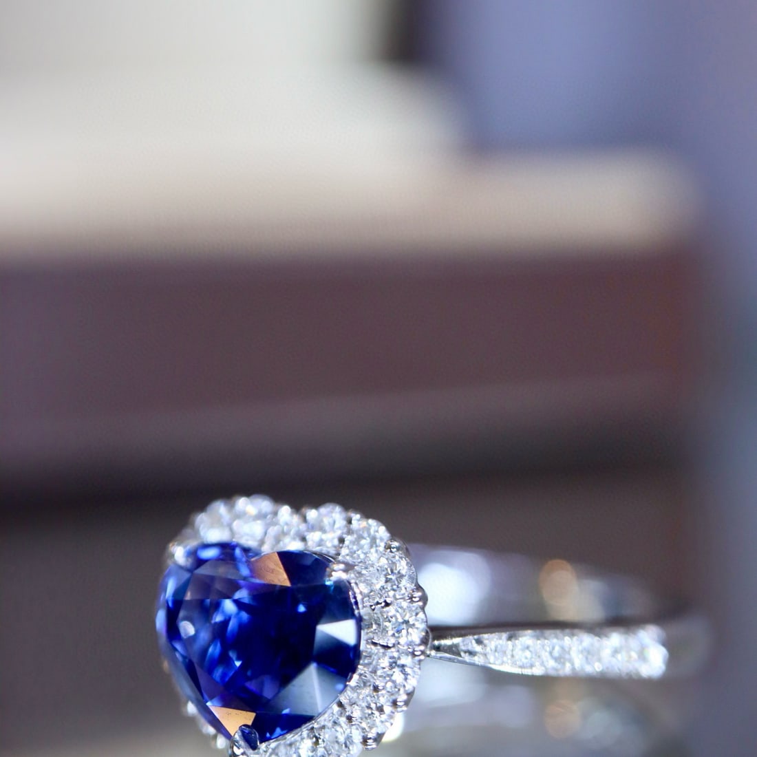14k Gold 1.80 Ctw Natural Sapphire & Diamond Ring - 3