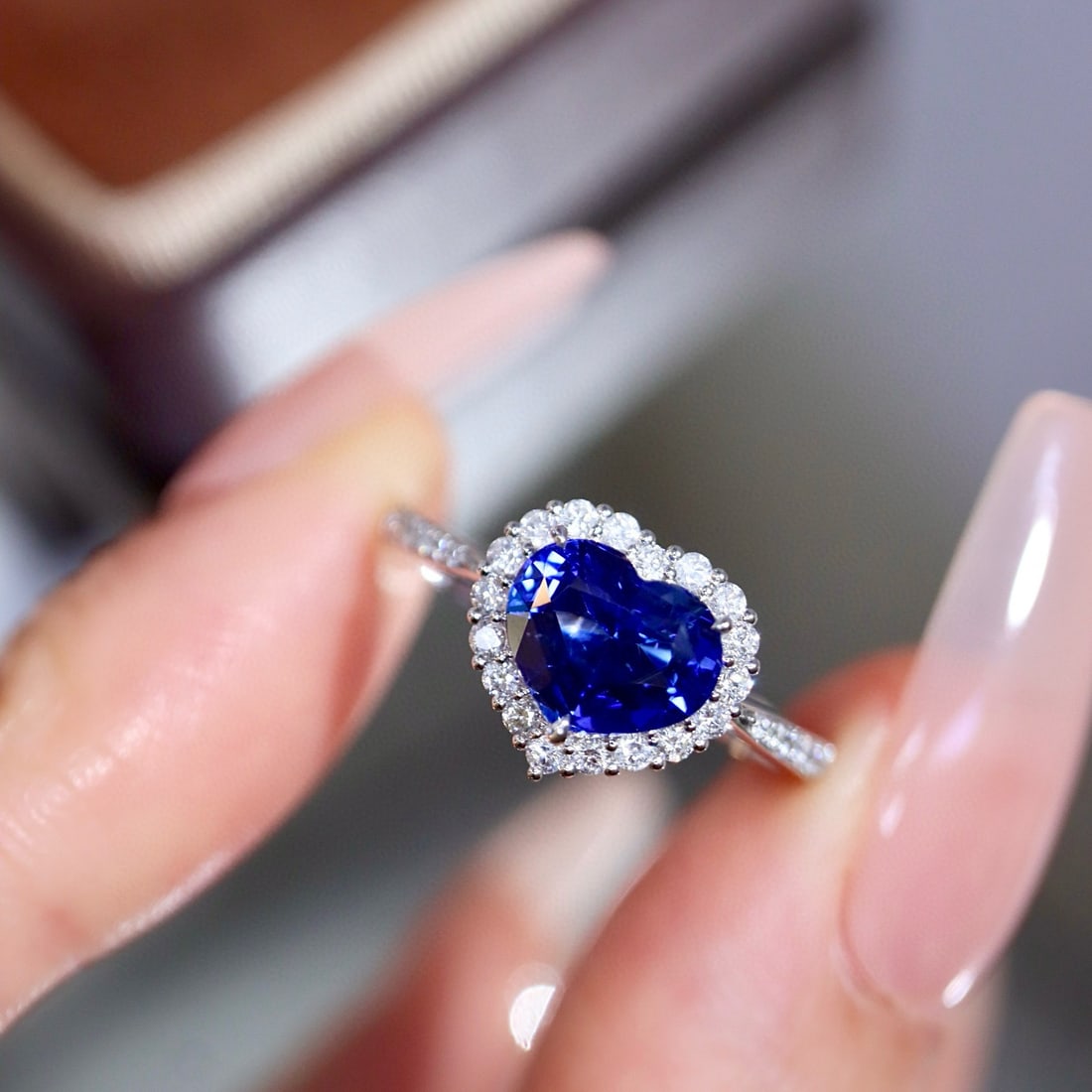 14k Gold 1.80 Ctw Natural Sapphire & Diamond Ring - 5