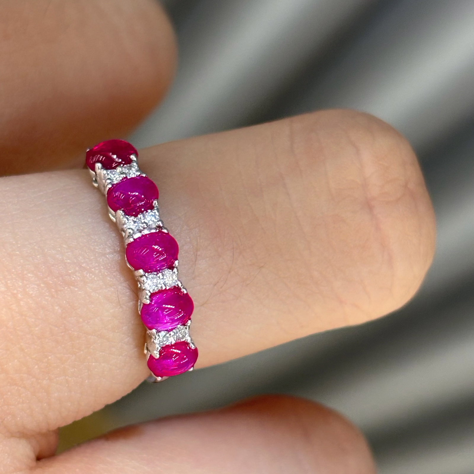 14k Gold 1.5 Ct Natural Ruby & Diamond Ring - 4