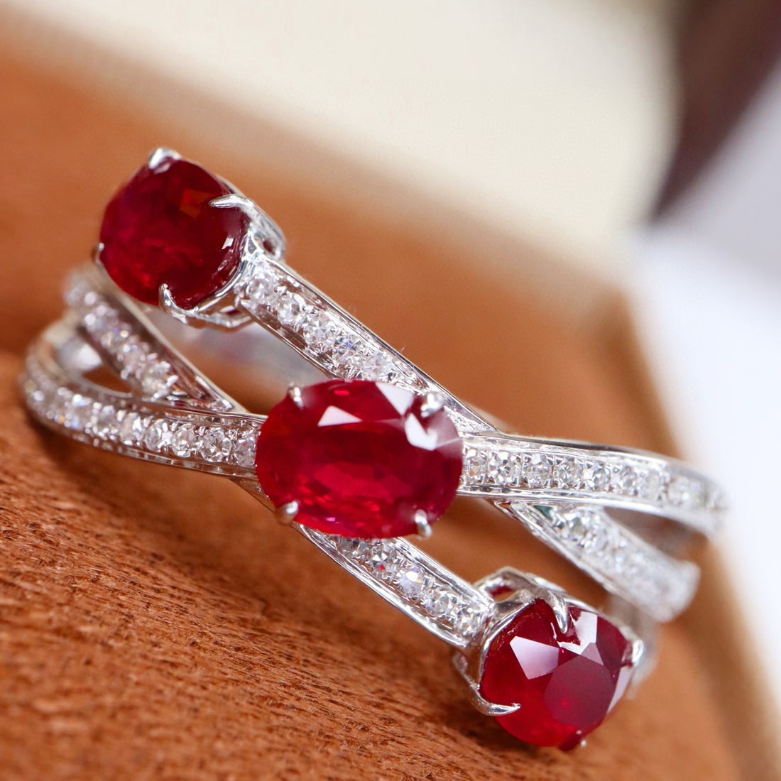 14k Gold 1.32 Ctw Natural Ruby & Diamond Ring - 3